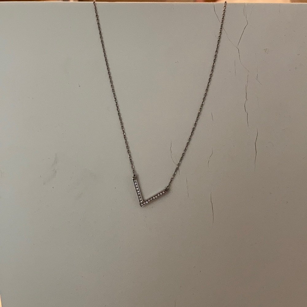 Michael Kors Crystal V shape necklace